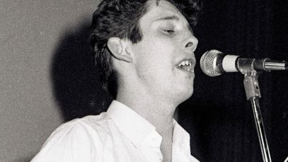 Shane MacGowan of the Pogues performing