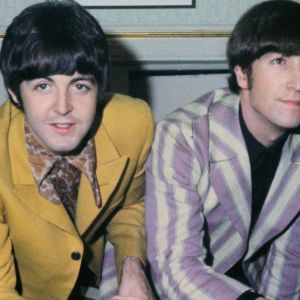 The Beatles posing together