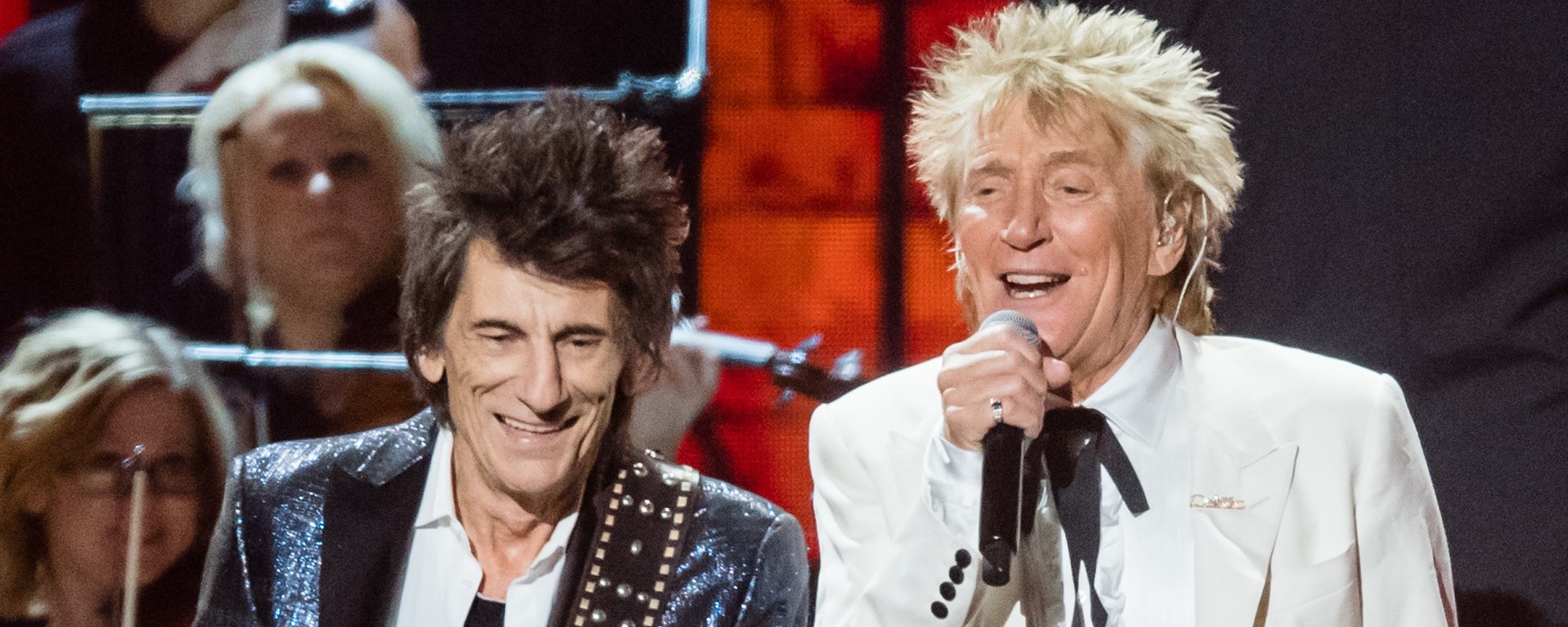 Check Out Rod Stewart Celebrating His 80th Birthday at London Surprise Party with Ex-Faces Bandmate Ronnie Wood
