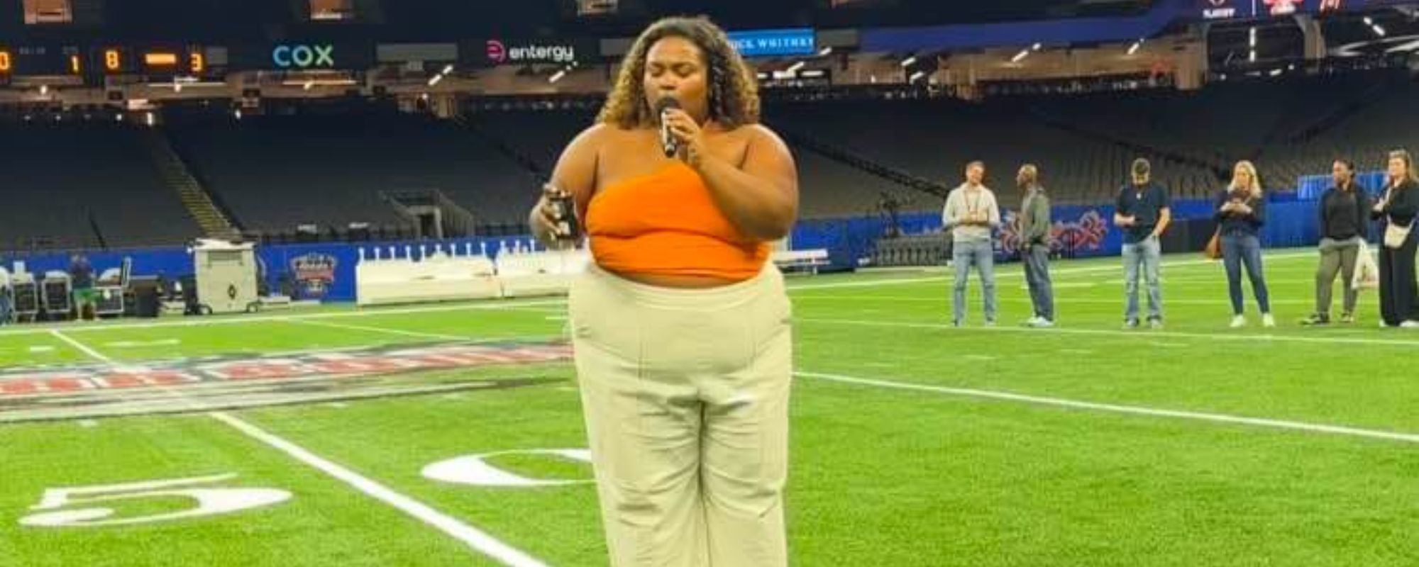 New Orleans Native Samyra Delivers Emotional National Anthem at Sugar Bowl as City Reels From New Year’s Eve Tragedy