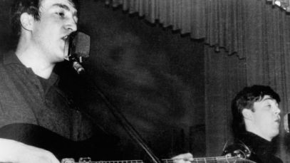 The Beatles performing in Hamburg