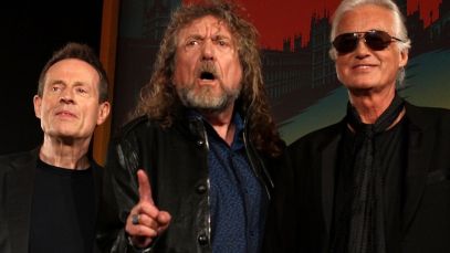 John Paul Jones, Robert Plant, and Jimmy Page of Led Zeppelin