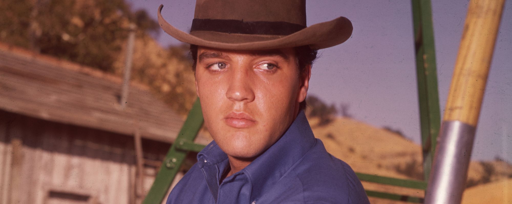 Elvis Presley on set of 'Flaming Star'