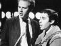 Paul Simon and Art Garfunkel performing