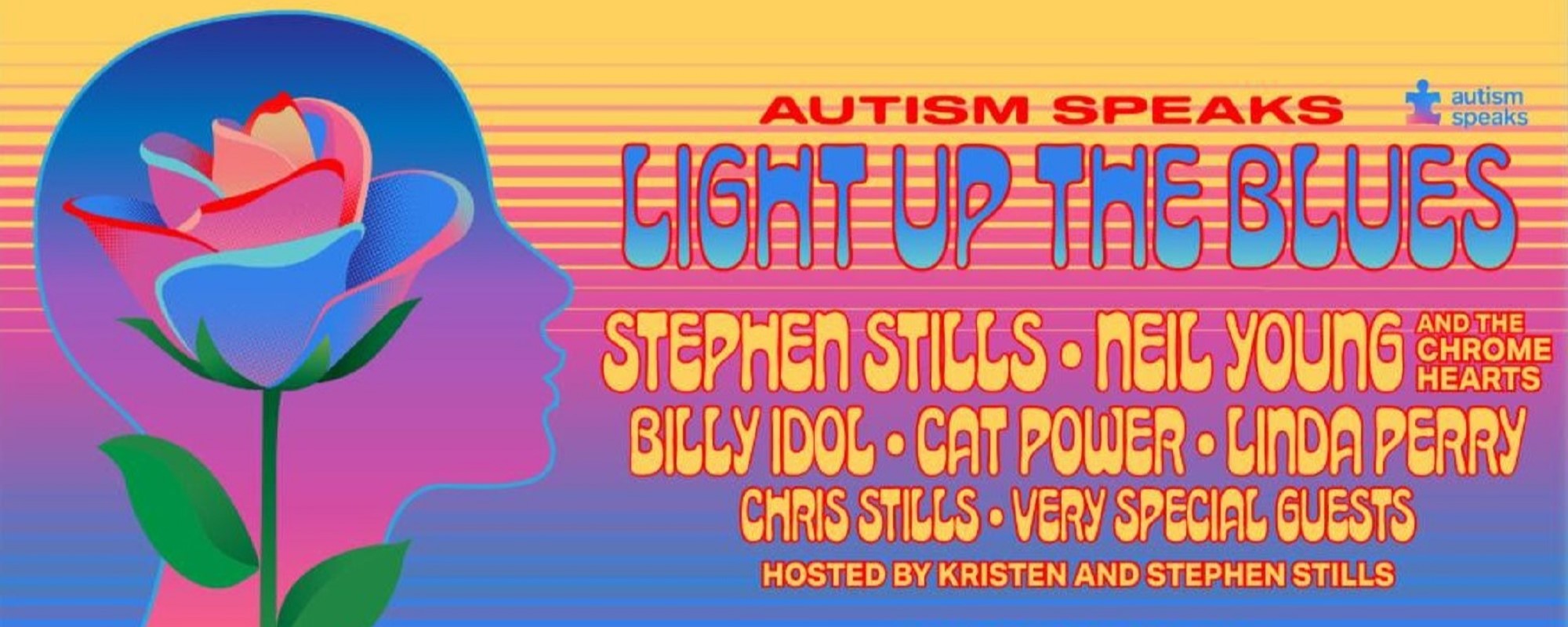 Stephen Stills’ 2025 Light Up the Blues Autism Charity Benefit Show to Feature Neil Young, Billy Idol, Cat Power, & More Stars