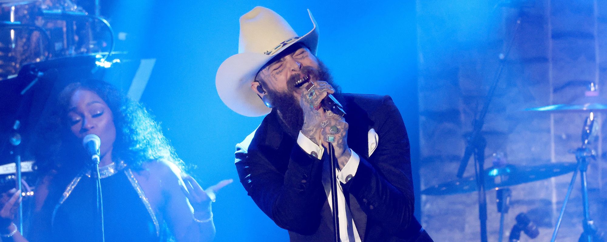 Post Malone “Steals the Show,” Teams up With Nirvana for ‘SNL50’ Performance