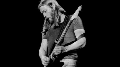 David Gilmour performing