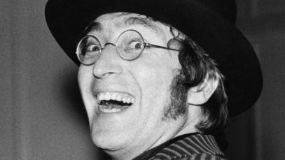 John Lennon making wacky face