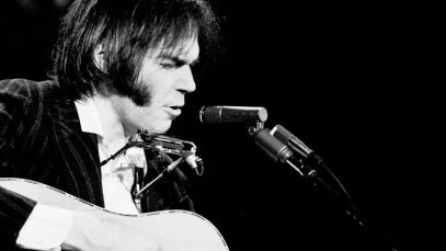 Neil Young performing