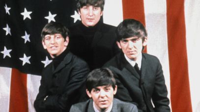 Beatles during their 1964 U.S. tour