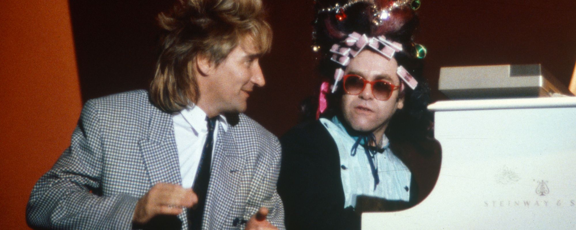The Elton John and Rod Stewart Feud That Led to a Blimp Getting Shot Out of the Sky