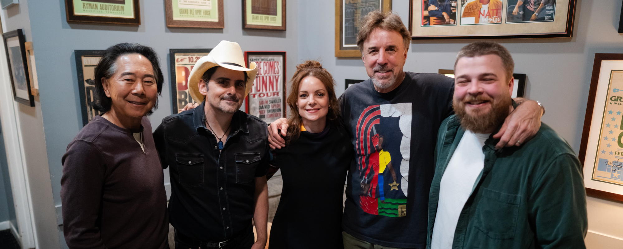 Henry Cho, Brad Paisley, Kimberly Williams-Paisley, Kevin Nealon and Aaron Webber