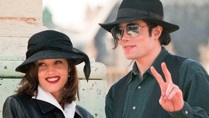Lisa Marie Presley and Michael Jackson visit the Palace of Versailles