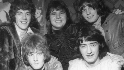 Pop group "Spooky Tooth" Luther James Grovener, lead guitarist, Gary Wright, organ player, Mike Harrison on piano, Greg