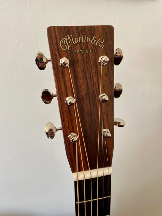 Neck of the Martin D28 guitar