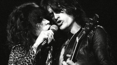 Aerosmith performing, band with rock single debut "Dream On"