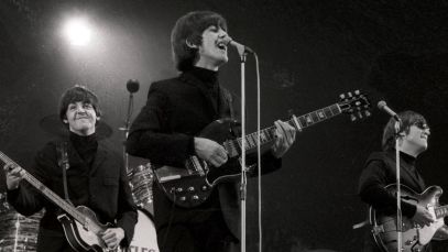 The Beatles performing final U.K. concert until 1969