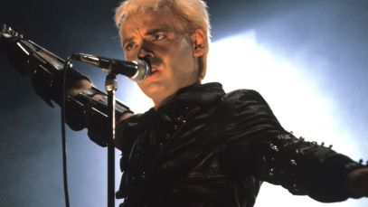 Gary Numan, one-hit wonder artist from 1980, performing