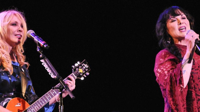Ann and Nancy Wilson of Heart performing