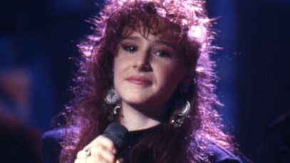 Pop Star Tiffany Performing on a TV Show