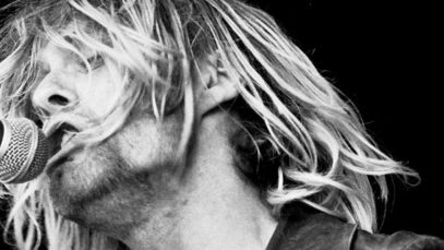Kurt Cobain of Nirvana performing