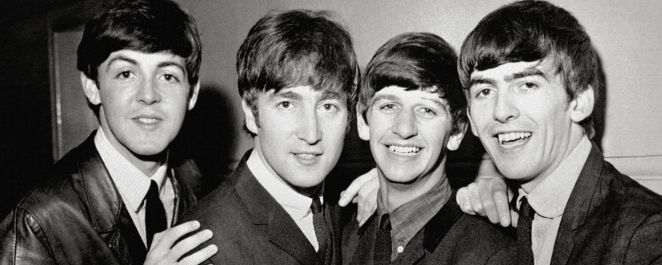The Beatles, John Lennon and Ringo Starr in the center
