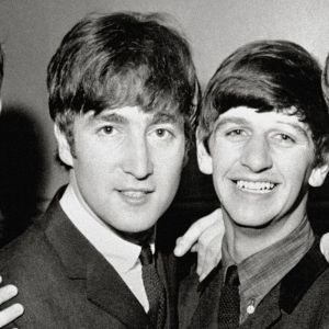 The Beatles, John Lennon and Ringo Starr in the center