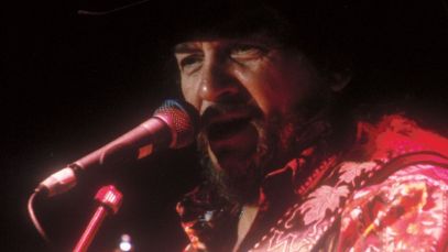 Waylon Jennings performing
