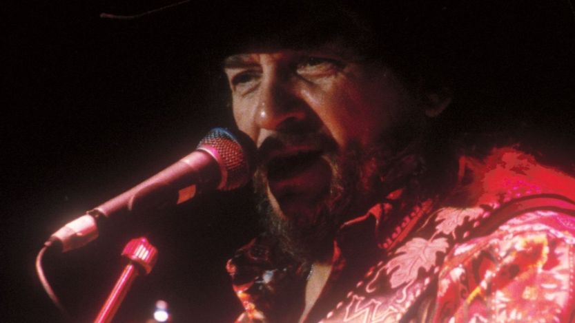 Waylon Jennings performing