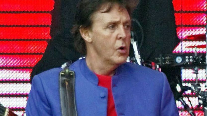 Paul McCartney performing in St. Petersburg
