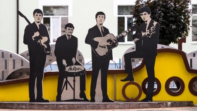 The,Beatles,Instalation,In,The,Center,Of,Vinnytsia,,Ukraine.,September