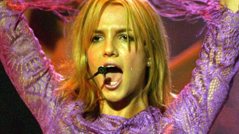 Britney Spears, one of several musicians famously placed under a conservatorship, performing in 1999