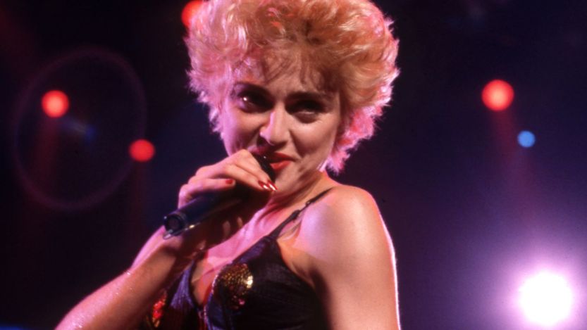 Madonna performing