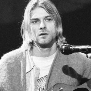 Kurt Cobain performing at MTV Unplugged in 1993