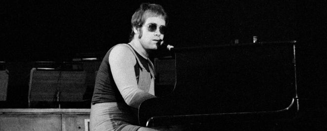 Elton John performing