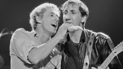 Pete Townshend performing with The Who
