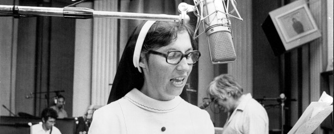 Singing Nun - Sister Janet Mead during recording rehearsal at Festival Records, Pyrmont.
