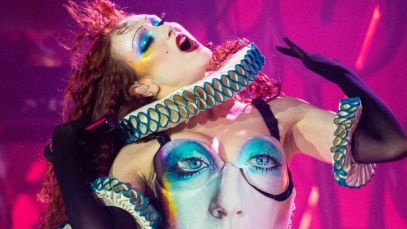 Chappell Roan performing, on list of performative male albums