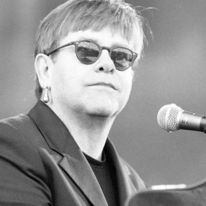 Elton John performing