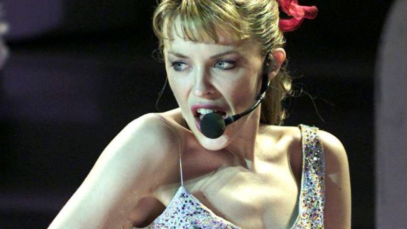 Kylie Minogue performing