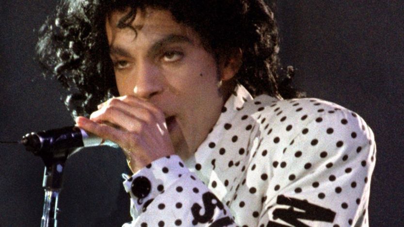 Prince performing