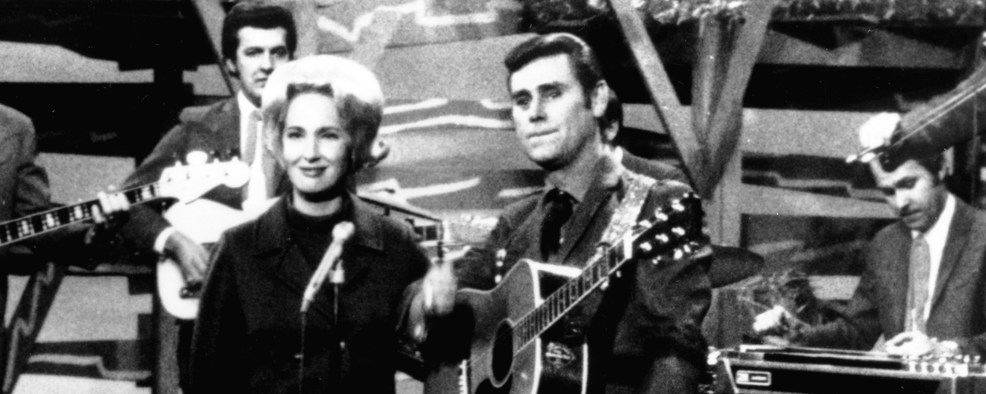 Tammy Wynette And George Jones Performing Onstage with the Jones Boys