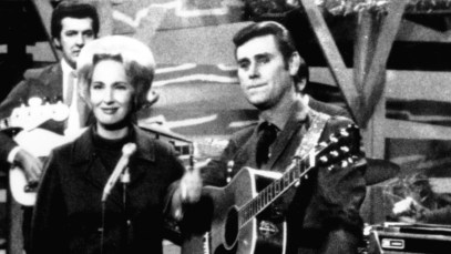 Tammy Wynette And George Jones Performing Onstage with the Jones Boys