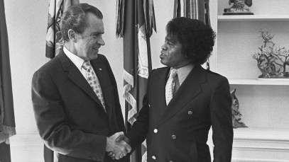 Nixon & Brown In Oval Office