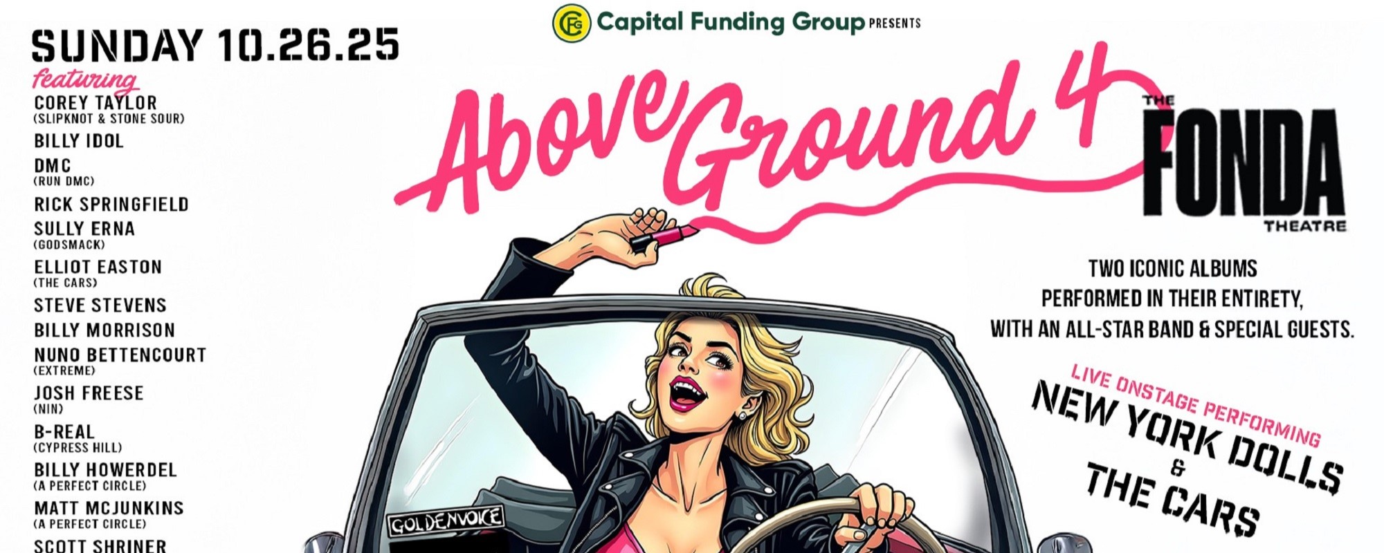 Rick Springfield, Darryl “DMC” McDaniels, Godsmack’s Sully Erna, & More Stars Join Lineup of “Above Ground 4” Benefit Concert