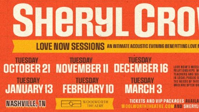 Sheryl Crow Announces the “Love Now Sessions,” a Series of Intimate Acoustic Shows in Nashville Benefiting Local Charities