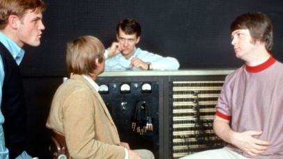 Good Vibrations singers, The Beach Boys, in the studio