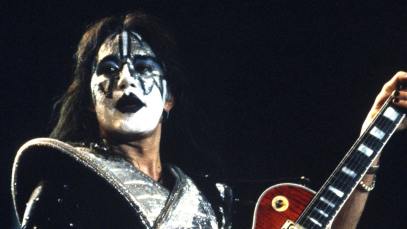 Ace Frehley performing with KISS
