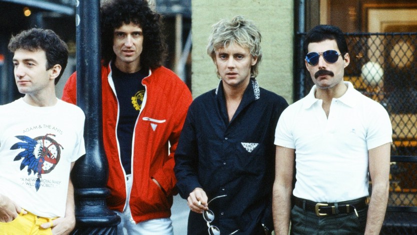 Queen, the rock band Freddie Mercury, Brian May, Roger Taylor and John Deacon seen here in New Orleans, USA