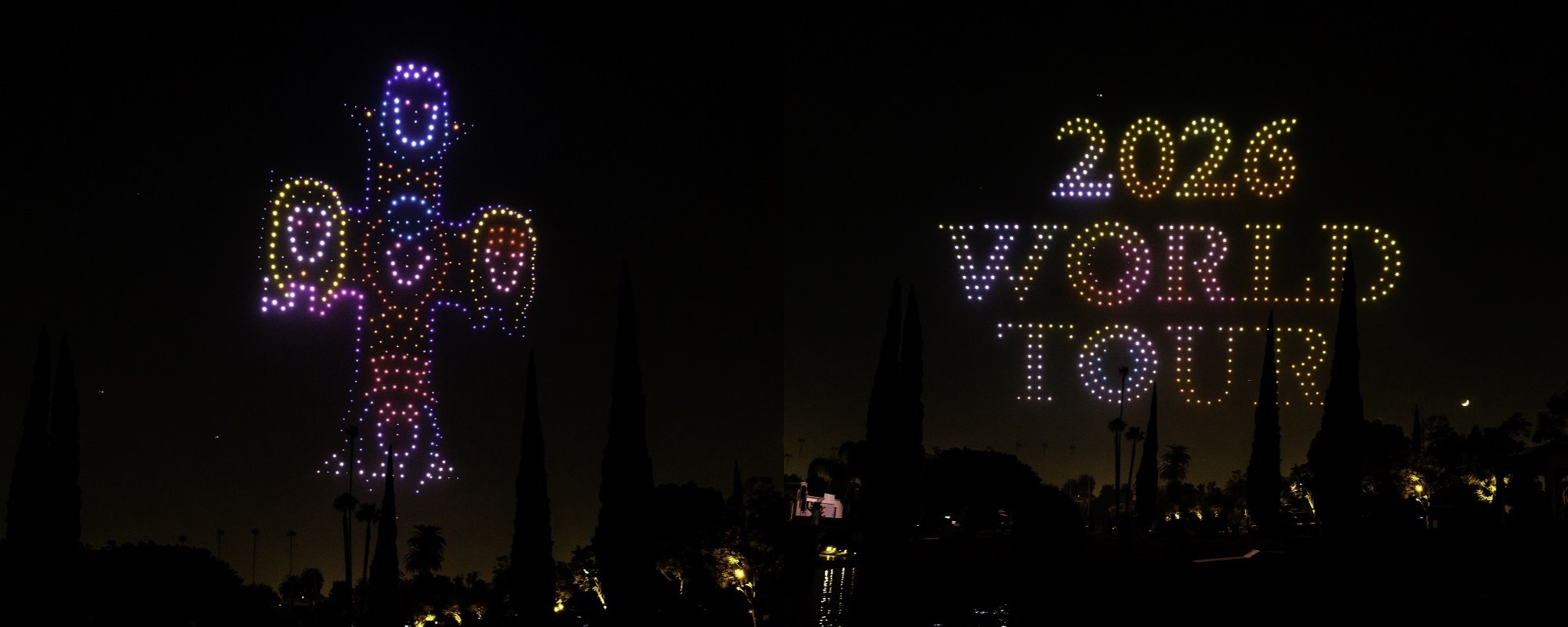 Guns N’ Roses Celebrated the Announcement of Their 2026 World Tour with a Dynamic Drone Display over LA: Watch Highlights